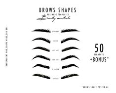 Makeup Png, Eyebrow Guide, Brow Quotes, Makeup Svg, Makeup Logo, Shape Posters, Beauty Make-up, Art Makeup, Brow Definer