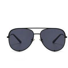 Large, high-quality fashion lens with a metal frame will keep you cool in the hottest of adventures! Dark Horse Black Jaden Aviator Dark Horse in Black is a solid black lens with a black metal frame. UV400 Lens Protection Includes Black Case & Soft Bag Frame Measurements: Width 144 mm Height 57 mm Modern Metal Aviator Sunglasses, Modern Black Metal Sunglasses, Black Sunglasses For Summer Outdoor Activities, Black Sunglasses For Summer Outdoor, Trendy Black Sunglasses For Travel, Trendy Matte Black Anti-reflective Aviator Sunglasses, Trendy Outdoor Aviator Sunglasses With Metal Frame, Trendy Aviator Sunglasses With Metal Frame For Outdoor, Trendy Black Sunglasses For Outdoor