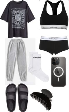 Lazy Cute Outfits Summer, Sweatpants Outfit Workout, Boyfriend Sleepover Outfit, Outfits For Period Days School, Period Outfits For School Comfy, Pjs Outfits For School, Pajama Outfit Ideas, Cute Pjs Outfits, Simple Outfit Ideas For School