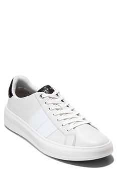 This sporty and stylish sneaker is a comfortable footwear staple you'll want to wear with every outfit. Cushioned insole White sole Leather upper/textile and leather lining/rubber sole Imported Comfortable Footwear, Sneakers Outfit, Stylish Sneakers, Mens Shoes Sneakers, Cole Haan, Comfortable Shoes, Low Top, Nordstrom Rack, Top Sneakers