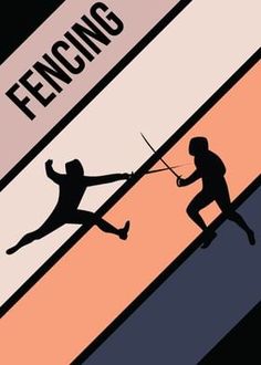 two people holding hands with the words fencing in front of them and an arrow pointing to each other