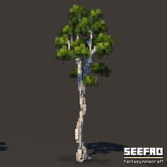 an image of a tree that is in the middle of some sort of 3d artwork