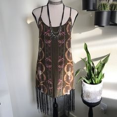 Sexy Boho Dress. Brand New With Tags. Boho Styles For Women, Sleeveless Midi Dress With Fringe For Date Night, Bohemian Midi Dress For Summer Nights, Bohemian Sleeveless Midi Dress For Night Out, Bohemian Mini Dress With Fringe, Bohemian Sleeveless Cocktail Dress, Bohemian Mini Length Fringe Dresses, Bohemian Fringe Mini Dress, Sleeveless Fringe Midi Dress For Night Out