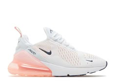 Wmns Air Max 270 'White Bleached Coral' - Nike - AH6789 110 - white/atmosphere/bleached coral/midnight navy | Flight Club Nike 270s Women, Nike Air 270 Women, Air 270 Nike, Nike Wishlist, Cute Shoes Women, 270 Air Max Shoes, 270 Nike Shoes, Nike 270s, Cute Running Shoes