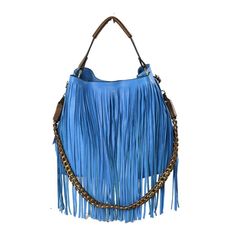 Blue Fringed Bag With Bonus Bag On The Inside. Extra Strap Included. Blue Bucket Bag With Detachable Handle For Errands, Blue Double Handle Bucket Bag For Errands, Chic Blue On-the-go Bags, Blue Top Handle Bucket Bag With Large Capacity, Blue Large Capacity Hobo Bag For Summer, Large Capacity Blue Hobo Bag For Summer, Trendy Blue Hobo Bag For Daily Use, Light Blue Bucket Bag For Daily Use, Trendy Blue Bucket Bag With Large Capacity