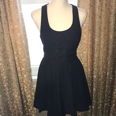 H&M Black Dress With Vest Vest Attached To Dress Can Be Adjusted In The Back Side Zipper Fully Lined Armpit To Armpit 16.5 Waist 15 Approx 15 Inches Shoulder To Hem 32 Inches Never Worn New With Tag Black Fitted Mini Dress For Daywear, Dress With Vest, Dress H&m, Side Zipper, H&m, Black Dress, Mini Dress, Womens Dresses, Zipper