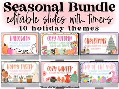 the seasonal bundle includes christmas and holiday themed activities for kids to use on their computer