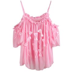 Please take the size info as a reference. The measurement error between 1-4cm is in the normal range.Fabric Material: Chiffon. Cotton BlendColor: PinkSize Chart: One Size Size One Size Bust 98cm/38.61" Length 75cm/29.55" Kawaii Shorts, Pastel Bows, Pink Chiffon Dress, Bow Shorts, Pink Chiffon, Sling Dress, Chiffon Dress, Cosplay Costumes, Fabric Material