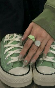 Kimberly Reed, Mode Indie, Mode Converse, Green Inspo, Mint Aesthetic, Mint Green Aesthetic, Sage Green Wallpaper, Boty Nike, Hijau Mint