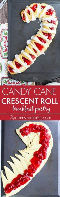 this is an image of candy cane crescent roll