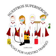 three people wearing masks and standing in front of a logo that says nevestros superheroes