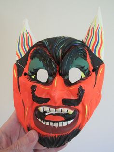 vintage halloween mask BEN COOPER devil mask 1960's | eBay Vintage Halloween Mask, Can Upcycle, Devil Mask, Devil Halloween, Bring It Back, Halloween Mask, Halloween Masks, Vintage Wear, Vintage Halloween