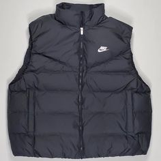 100% Authentic Nike Product New With Tags Nike Zip Through, Nike Black Puffer Jacket For Streetwear, Nike Winter Outerwear, Nike Black Puffer Jacket For Fall, Nike Casual Black Puffer Jacket, Casual Nike Black Puffer Jacket, Casual Black Nike Puffer Jacket, Nike Puffer Outerwear For Streetwear, Nike Black Outerwear For Spring