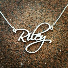 Silver Name Necklace / Pretty Little Liars Necklace / Personalized Custom made nameplate /  Sterling Nameplate Necklace Gold, Name Necklace Silver, Sterling Silver Name Necklace, Signature Necklace, Monogram Pendant, Star Charm Necklace, Silver Monogram, Nameplate Necklace, Gold Name Necklace