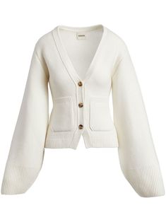 Luxury Cardigan Outfit, White Cashmere Cardigan, Khaite Scarlett Cardigan, Me And Em Clothing, Wide Sleeve Cardigan, White Sweater Cardigan, Cardigan White, White Cardigan, Exclusive Fashion