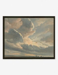 an oil painting of clouds in the sky