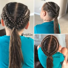 Lace Braids, Softball Hairstyles, French Braid Hairstyles, Girl Braids, Daily Hairstyles, Two Braids, Girls Braids