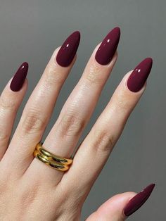 Free Returns ✓ Free Shipping✓. Elevate Your Style With 24pcs Long Almond Shape Bright Red False Nails Set Suitable For Women & Girls' Daily Wear Press On Nails Nail Supplies- Press On False Nails at SHEIN. Kutek Disney, Wine Nails, Nagel Tips, Smink Inspiration, Makijaż Smokey Eye, Classy Nails, Funky Nails, Chic Nails, Nail Kit