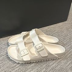 Rubber Nwot No Box Ships From Florida Bundle And Save 20% Birkenstock White, Men Birkenstock, Birkenstock Shoes, Us Man, Slip Ons, Loafer Shoes, Birkenstock, Men's Shoes, Color White