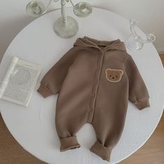 Brown Jumpsuit 02 / 66 Baby Jumpsuit Cozy Solid Color Onesie For Winter, Cozy Solid Onesie For Winter, Winter Long Sleeve Solid Onesie, Long Sleeve Onesie For Winter Playtime, Long Sleeve Onesie For Playtime In Winter, Winter Onesie For Playtime, Casual Jumpsuits And Rompers For Winter Playtime, Winter Playtime Solid Onesie, Winter Playtime Solid Color Onesie