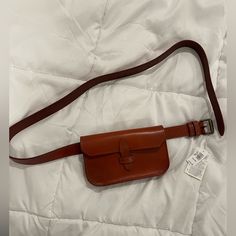 Banana Republic Leather Belt Bag. Nwt! One Size Casual Brown Satchel Belt Bag, Casual Brown Belt Bag With Belt Loops, Brown Bags With Belt For Everyday Use, Everyday Pouch Shoulder Bag With Belt Detail, Brown Shoulder Bag With Belt For Travel, Classic Brown Bag With Belt Detail, Classic Brown Belt Bag With Adjustable Strap, Everyday Belted Pouch Shoulder Bag, Everyday Brown Belt Bag