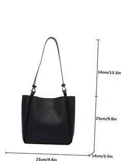 Bag For Love - Minimalist Shoulder Bag - Women Shoulder Bags Product Description Color Black Strap Type Adjustable Pattern Type Plain Style Fashionable Bag Size Medium Quantity 1 piece Type Square Bag Composition 100% Polyurethane Material PU Leather Size Chart INCH CM Size Bag Width Bag Height Bag Length one-size 5.5 9.8 13 Size Bag Width Bag Height Bag Length one-size 14 25 33 Similar Products h2 { text-align: center; } .red-box { width: 100%; display: flex; flex-direction: row; flex-wrap: wra Square Bucket Bag With Removable Pouch, Minimalist Square Bucket Bag With Large Capacity, Trendy Black Bag With Solid Color, Minimalist Solid Bucket Bag With Removable Pouch, Minimalist Rectangular Bucket Bag With Large Capacity, Minimalist Bucket Hobo Bag With Adjustable Strap, Solid Color Bucket Bag For Daily Use, Black Large Capacity Hobo Bag In Bucket Shape, Black Rectangular Hobo Bag