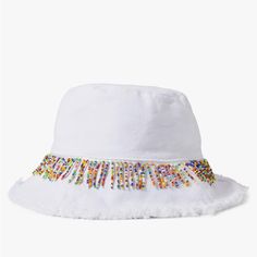 100% Cotton Spring Multicolor Beaded Hats, White Beaded Hats For Festival, Woven Bucket Hat, Patchwork Bucket Hat, Wool Fedora Hat, Bucket Hat Black, Wide Brim Sun Hat, Wool Fedora, Church Hats