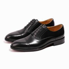 elevate your style with our handmade men's full grain leather cap-toe oxford shoes. crafted with utmost care and precision, these shoes offer a perfect blend of sophistication and durability. shop now and step into timeless elegance. Oxford Brogues, Leather Cap, Toe Designs, Grunge Outfits, Elevate Your Style, Full Grain Leather, Everyday Look, Timeless Elegance, Your Style