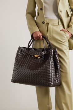 BOTTEGA VENETA Andiamo embellished intrecciato leather tote | NET-A-PORTER Bottega Veneta Bag Tote, Bottega Veneta Andiamo, My Style Bags, Cheap Bags, High Society, Handbag Shoes, Mode Vintage