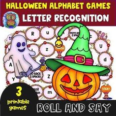 halloween alphabet games letter recognition roll and say