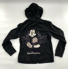 Disney Parks Women's Mickey Mouse Fleece Black Hoodie Size Small Authentic . Condition is "Pre-owned". Shipped with USPS Priority Mail. Black Mickey Mouse Hoodie, Black Mickey Mouse Hooded Hoodie, Casual Hooded Sweatshirt For Disney Fan Events, Disney Mickey Mouse Hooded Hoodie, Cotton Hoodie For Disney Fan Events, Cotton Hooded Hoodie For Disney Fan Events, Black Disney Winter Sweatshirt, Black Disney Sweatshirt For Winter, Black Long Sleeve Mickey Mouse Sweatshirt