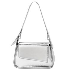 PRICES MAY VARY. Special Process: The surface of the handbag is made of high-quality PU leather. With a special process, smooth as a mirror, slightly reflective lacquer, shows a metallic sense of technology. Capacity: 10*6.7*2.7 inch（26*17*7cm）. Flap design Interior zipper design prevents items from falling out Interior consists of a main pocket and side pouches sophisticated this Hobo Bag can easily hold your cosmetics, such as makeup brushes and lipsticks, feminine hygiene products, mobile pho Feminine Hygiene Products, Bag For Wedding, Metallic Clutch, Silver Bags, Hygiene Products, Feminine Hygiene, Design Interior, Hobo Bag, Evening Bags