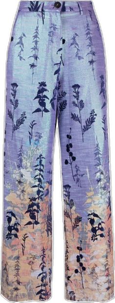 Translucent Fabric, Palazzo Pants, Color Blue, Essence, Chiffon, Trousers, High Waisted, Elastic, Purple