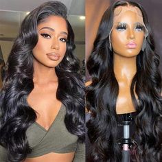 PRICES MAY VARY. Hair Material: 10A Grade 13x6 Body Wave Lace Front Wigs Human Hair Wigs, 100% Unprocessed Brazilian Virgin Human Hair, Cut from Young Girl Head Directly, Full and Thick, Natural and Healthy, Soft and Comfortable, No Shedding, No Tangle, No Smell Hair Quality: 180% Density Body Wave Human Hair Lace Front Wigs, True to Length, Full and Thick, Lightly Bleached Knots, Pre Plucked with Baby Hair Around, Allows More Air into the Scalp, Allowing More Breathability, Natural Hairline, Mo Black Body Wave Wig, Wigs Hairstyles, Smell Hair, Body Wave Lace Front Wigs, Wavy Wigs, Lace Front Wigs Human Hair, Blowout Hair, Wave Wig, Wigs Human Hair