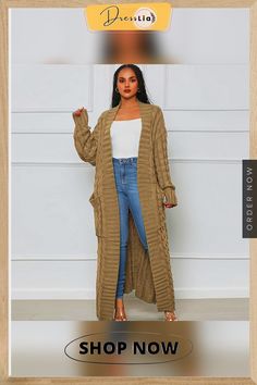 Elegant Knitted Long Twist Sweater Cardigan Coats Long Twist, Cardigan Tops, Cardigan Coat, Ladies Tops Fashion, 1 Million, Sweater Cardigan, Shop Now, Twist, Women's Top