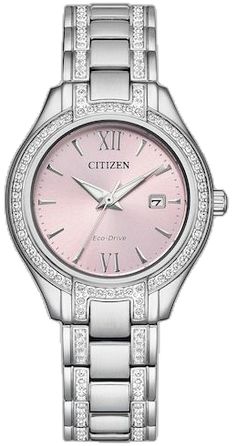 Citizen Eco, Eco Drive, Minerals Crystals, Quartz Movement, Stainless Steel Case, Water Resistant, Crystals