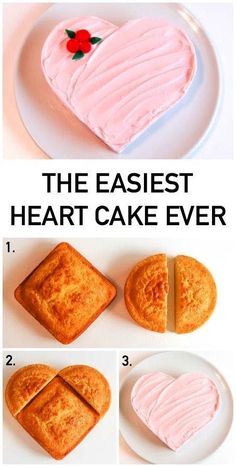 instructions to make heart shaped cake for valentine's day or any other special occasion