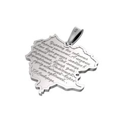 United and unbreakable. Ukrainian Sterling Silver 925 or Gold 585 Men & Women Pendants - Kharkiv Region. Beautiful patriotic pendants set for woman and man. One of the region of Ukraine made in silver or gold. The reverse side of the pendant is engraved with an excerpt from a poem from the famous Ukrainian poet, writer, philosopher Hryhoriy Skovoroda. This pendant is one of the 24 regions of the full map of independent Ukraine. ◆ Features: SKU: 2046_Kharkiv Brand new sterling pendant silver 925. Engraved White Gold Jewelry For Commemoration, Indigo Jewelry, Measure Ring Size, Soft Toothbrush, Silver Pieces, Solid Metal, Pendant Set, Cleaning Jewelry, Gold Pendant