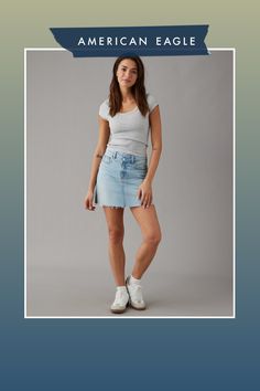 Light wash stretch denim with no shortage of comfort/Zip fly/Two open back pockets/Crossover waist/Raw hem Fitted Medium Wash Jean Shorts For Everyday, Fitted Medium Wash Jean Shorts, Fitted Mid-rise Denim Skirt With Frayed Hem, Casual Stretch Cut-off Mini Skirt, Casual Stretch Mini Skirt With Frayed Hem, Fitted Cutoff Medium Wash Denim Skirt, Fitted Cutoff Denim Skirt In Medium Wash, Fitted High Rise Jean Shorts For Everyday, Fitted High-rise Jean Shorts For Everyday