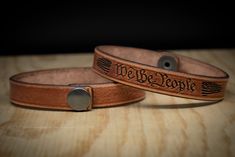 Laser engraved 7 ounce, premium, single bend leather.  Hand dyed, tooled, and vintage finished.  This strap comes with a gunmetal snap closure. Please measure carefully.  A $6 restock fee will be applied for exchanges.  Refunds are not available. No exchanges for sizes less than 7 inch or greater than 8.5 inches. Classic Engraved Leather Bracelets, Classic Leather Bracelets With Engraving, Classic Stamped Adjustable Cuff Bracelet, Classic Adjustable Stamped Cuff Bracelet, Adjustable Engraved Leather Bracelet, Hand Tooled Adjustable Leather Bracelets, Adjustable Leather Cuff Bracelet With Stamped Details, Adjustable Hand Stamped Leather Bracelet, Adjustable Brown Engraved Cuff Bracelet