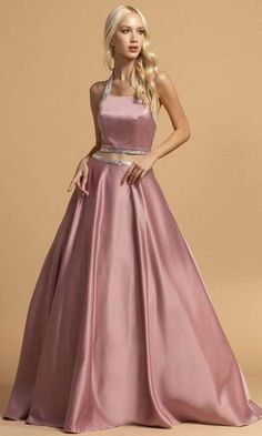 Aspeed Design - L2198 Straight A-Line Evening Dress Straight Neckline Evening Dress For Prom, Prom Evening Dress With Fitted Bodice And Straight Neckline, Silk Charmeuse Dress, Two Piece Gown, A Line Evening Dress, Prom Dresses With Pockets, Long Evening Gowns, Tulle Gown, Pleated Bodice