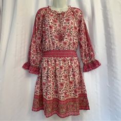 Size Small, New With Tags, Too Small On Me So Reposhing. Boho Mini Dress, Anthropologie Dress, Anthropologie Dresses, The Label, Pink Purple, Anthropologie, Mini Dress, Womens Dresses, Tags