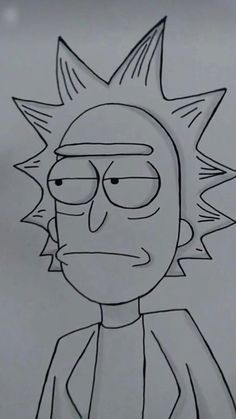 a drawing of a cartoon character with glasses