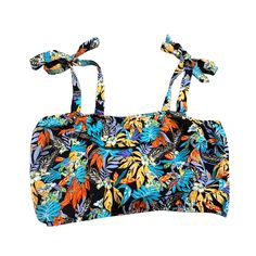 Lily Rose Brand Tropical Print Crop Top. Lavender, Yellow, Turquoise, Orange, Red And White Pop Against A Black Background. Tie Shoulders. Elastic Top And Bottom Bands. 100% Polyester. Perfect For Wearing Alone Or Layering! Nwt! Size Xs Multicolor Floral Print Crop Top, Multicolor Floral Print Crop Top For Vacation, Multicolor Floral Print Crop Top For Summer, Multicolor Printed Summer Crop Top, Black Floral Print Beachwear Tops, Summer Multicolor Crop Top For Vacation, Multicolor Sleeveless Tops For Poolside, Tropical Multicolor Tops For Poolside, Rose Brand