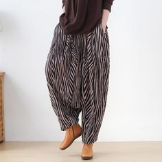 Comfortable, One of Kind. Harem online shop,|Street|Cotton Blend|Striped|Full Length|Elastic|Harem|Female|Pink|Black Gray|Khaki|One Size|Winter|Hand Wash Baggy Ripped Jeans, Korean Jeans, Shop Street, Carrot Pants, Cotton Harem Pants, Elephant Pants, Denim Patterns, Denim Flares, Grey Khakis