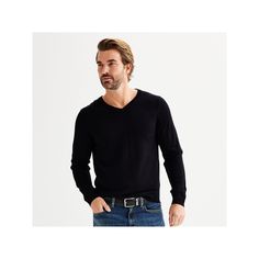 He'll love the stylish look of this Men's Apt. 9® Merino Blend V-Neck Sweater. Click on this MEN'S GUIDE to find the perfect fit and more! He'll love the stylish look of this Men's Apt. 9® Merino Blend V-Neck Sweater. Click on this MEN'S GUIDE to find the perfect fit and more! FEATURES V-neck Long sleeves Rounded hemlineFIT & SIZING Regular fitFABRIC & CARE Acrylic, merino wool Machine wash - delicate Imported Color: Black. Gender: male. Age Group: adult. Black Ribbed Long Sleeve V-neck Sweater, Black V-neck Acrylic Sweater, Cheap Men's V-neck Cardigan, Affordable V-neck Men's Cardigan, Cheap Men's V-neck Sweater, Big Men, This Man, Modern Fit, Vneck Sweater