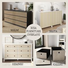 ikea furniture overlays are featured in this collage