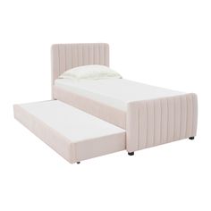 TOV-B68378 Dreams Will Come True, Glam Design, Twin Trundle Bed, Twin Trundle, Tov Furniture, Upholstered Panel Bed, Bed Dimensions, Upholstered Panels, Beds & Bed Frames