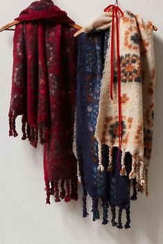 Cozy up in this so cool blanket scarf featured in an oversized silhouette and super soft fabrication with timeless printing and braided fringe at trim for the perfect finishing touch. | Kaleidiscope Blanket Scarf by Free People in Red Cool Blanket, Braided Fringe, Blanket Scarves, Blanket Scarf, Oversized Silhouette, So Cool, Boho Clothing, Boho Outfits, Wedding Outfit