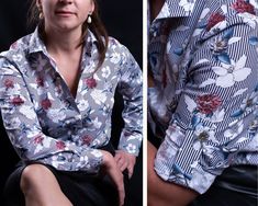 Floral blouse women, floral button up shirt for women 100% cotton with beautiful printed flowers and stripes Small colorful collection of floral blouses for women with long sleeves. Blouses produced from high quality printed 100% cotton fabric, what is not wrinkle and easy to iron. EASY CARE The fabric is in a very high quality, beautiful, bright and very pleasant to the body. The fabric was produced in small quantities. My collections are more smaller. Therefore, in blouses from my collection y Floral Print Shirt For Work, Elegant Cotton Floral Print Blouse, Elegant Cotton Blouse With Floral Print, Floral Blouses For Women, Floral Blouses, Floral Button Up Shirt, Printed Flowers, French Cuff Dress Shirts, Women Floral Blouse